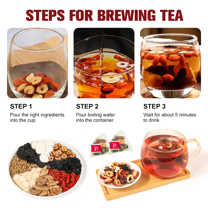 Totaria Kidney Tea Formula Ginseng Five Treasure Tea, Combination Scented Tea, Herbal Health Beverage