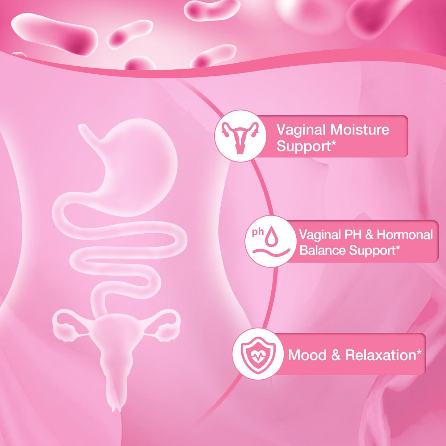 30-in-1 Vaginal Moisture Plus with Probiotics - Vaginal Probiotics & Prebiotic Blend - Vaginal Moisturizer Capsules for Women pH & Hormonal Balance, Hydration & Comfort, Mood & Relaxation - 120 Caps