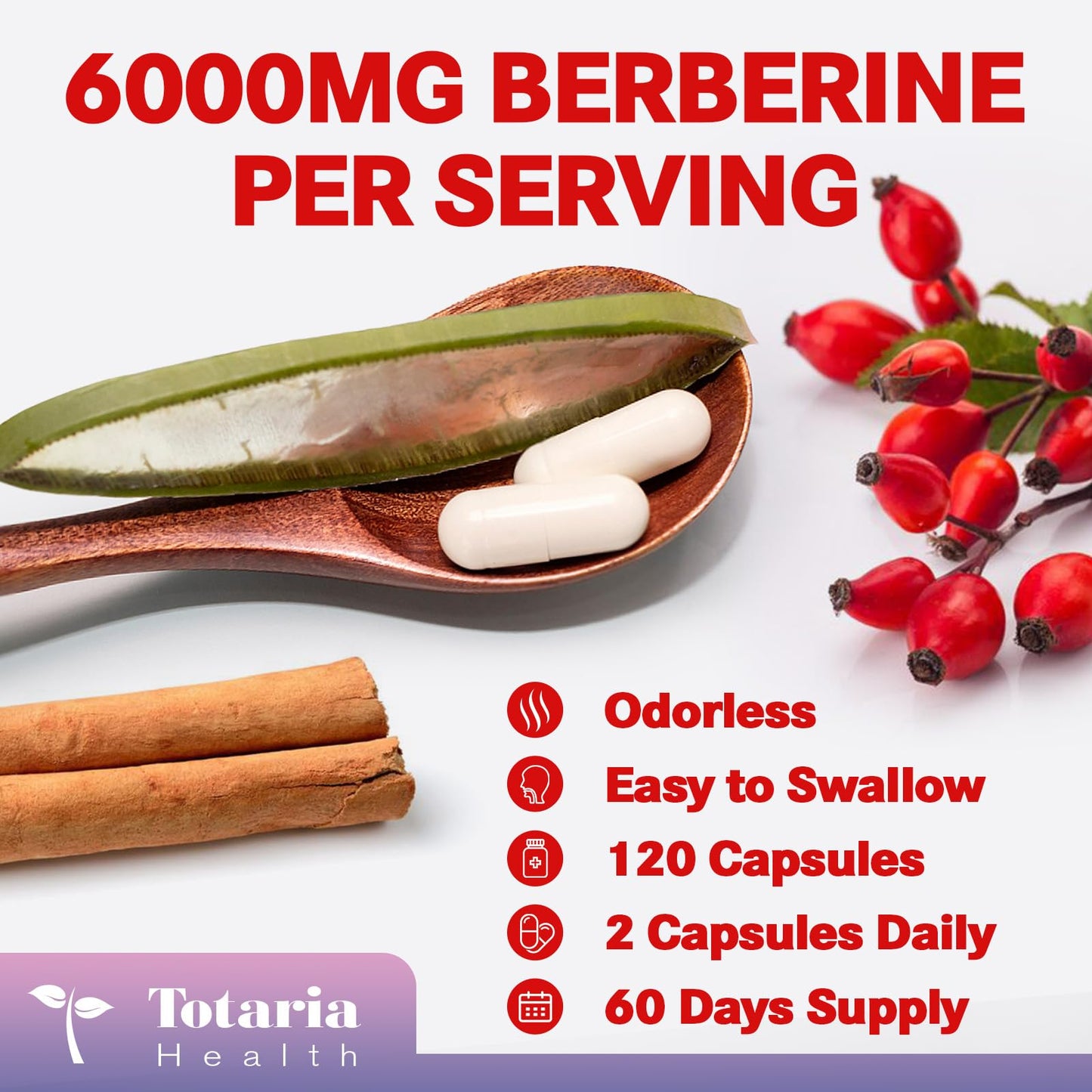 27-in-1 Berberine Supplement with Ceylon Cinnamon, Milk Thistle - Pure Berberine 6000mg - Berberine Plus for Immune, Better Figure, Liver & Gut Health, Vegan Supplements for Men & Women - 120 Caps