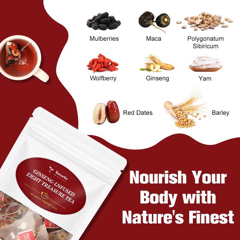 Totaria Kidney Tea Formula Ginseng Five Treasure Tea, Combination Scented Tea, Herbal Health Beverage