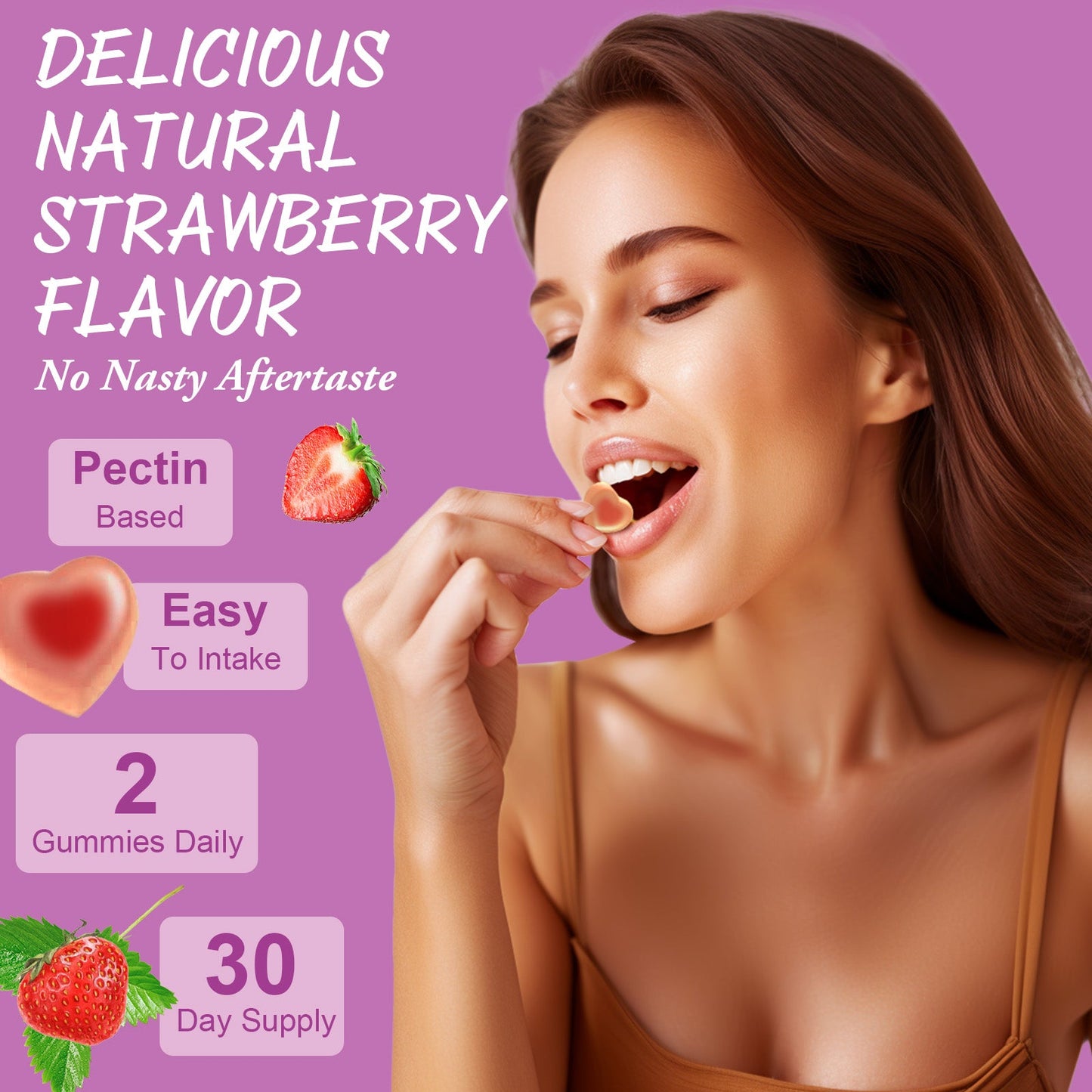 Totaria Sugar Free Multivitamin Gummies for Women 14+ w/Inositol, Iron, Folate, Biotin, Womens Daily Multivitamin Gummy w/Vitamin A, D, C, B, Support Hair, Skin, Energy, Immune, Strawberry Flavor