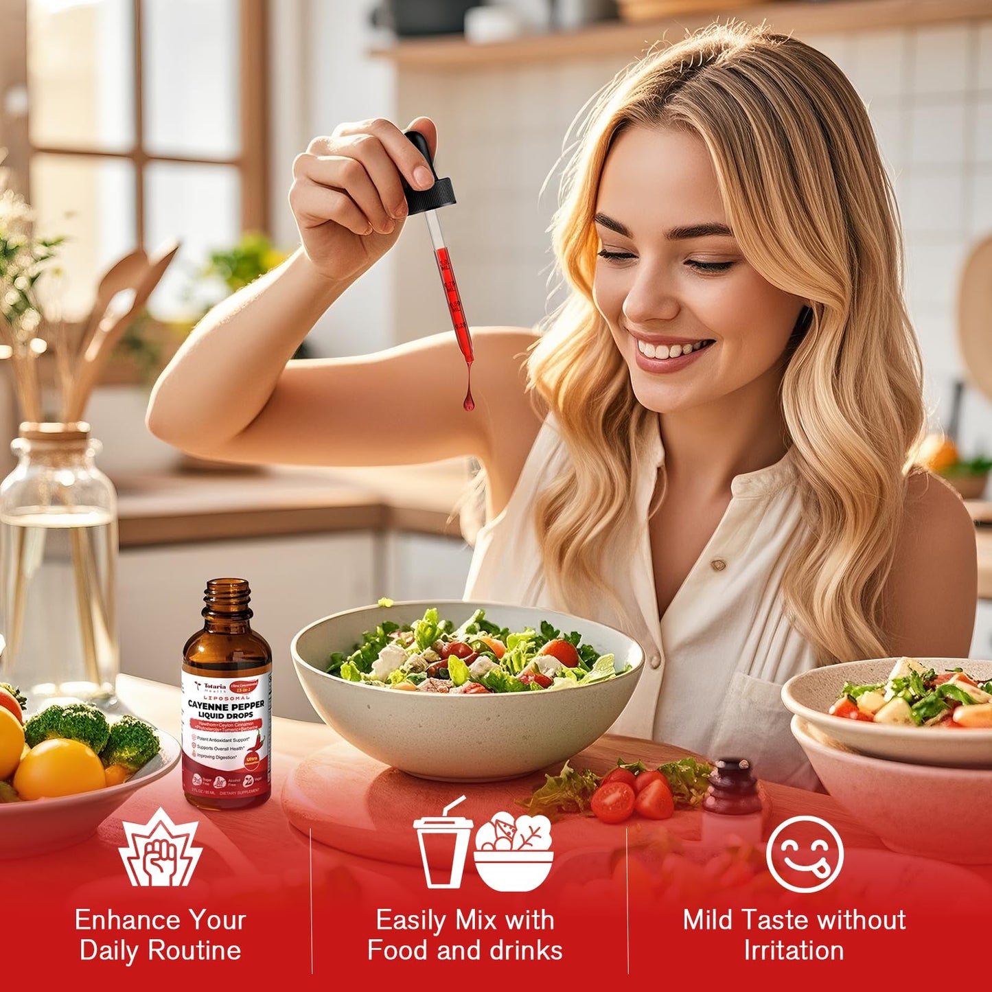 Cayenne Pepper Drops Liposomal Liquid Supplement, 13-in-1 Cayenne Pepper Drops with Vitamin B3, Hawthorn Berry, Panax Ginseng, Berberine, Beet Root, Ceylon Cinnamon, Turmeric Curcumin Extract