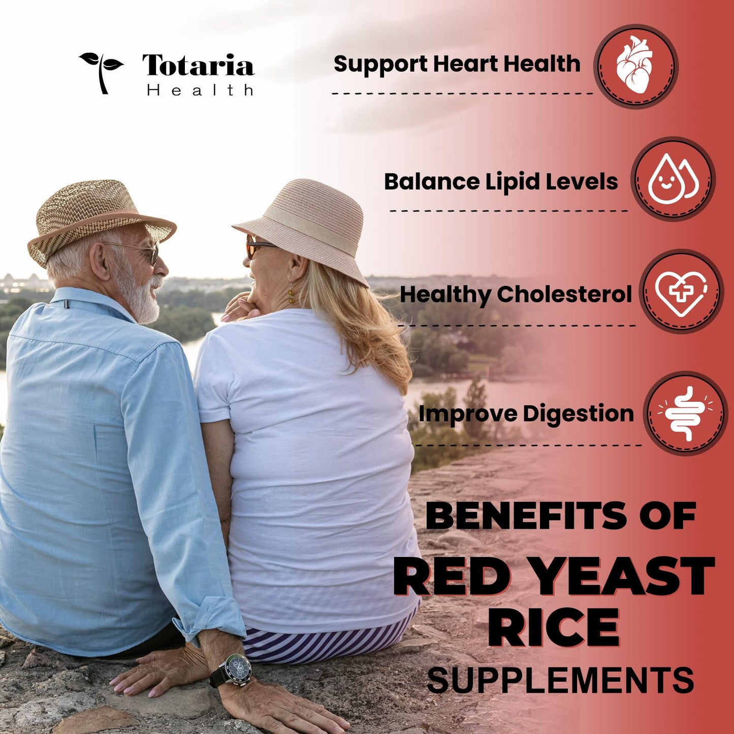 Red Yeast Rice with CoQ10 Supplement - Max Strength Red Yeast Rice 2,000 mg Capsules with CoQ10 100mg Plus Citrus Bergamot - Niacin-Free, Cholesterol & Energy Supplement 3rd-Party Tested Vegan Non-GMO