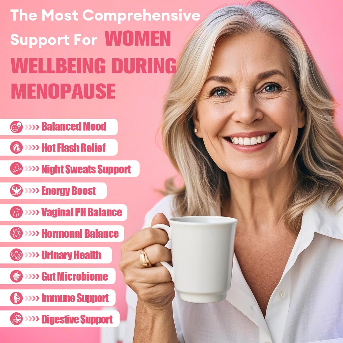 40-in-1 Menopause Supplements for Women, Multibenefit & Complete Black Cohosh for Hot Flashes, Night Sweats & Hormone Balance, w/ Probiotics, DIM, Vitex, Dong Quai, Red Clover and More, 120 Vegan Caps