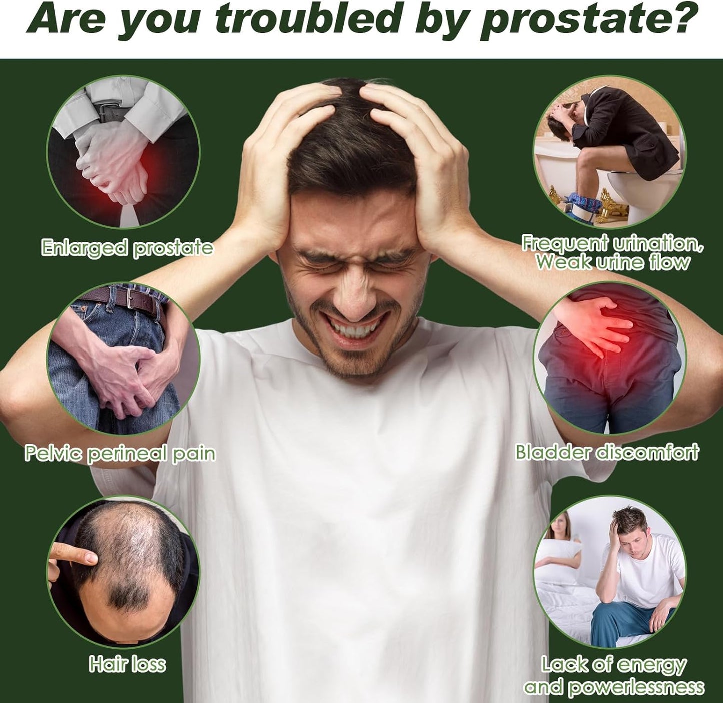Organic Saw Palmetto - Prostate Health Supplements for Men with Ashwagandha Root, Stinging Nettle, Pumpkin Seed, Prostate Defend Propnietary Blend, 120 Count