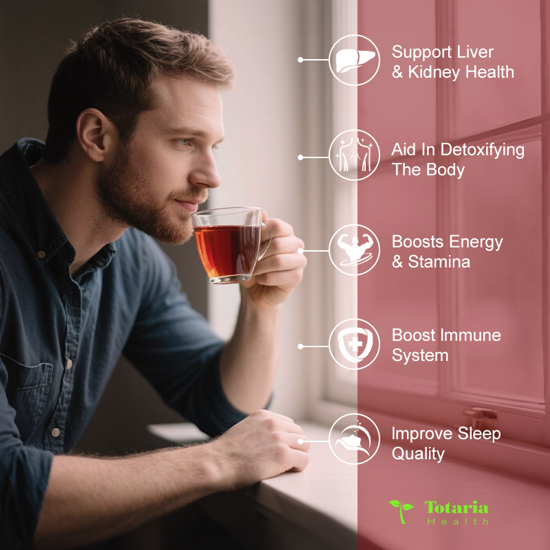Totaria Kidney Tea Formula Ginseng Five Treasure Tea, Combination Scented Tea, Herbal Health Beverage