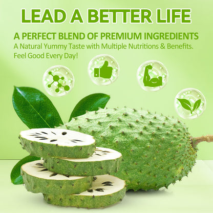 Soursop Graviola Sea Moss Gummies - 5000mg Soursop Oil Leaf with 3000mg Sea Moss, 150mg Black Seed Oil - Immune Support, Antioxidation - Sour Sop Multivitamin Graviola Leaves Edible Supplements