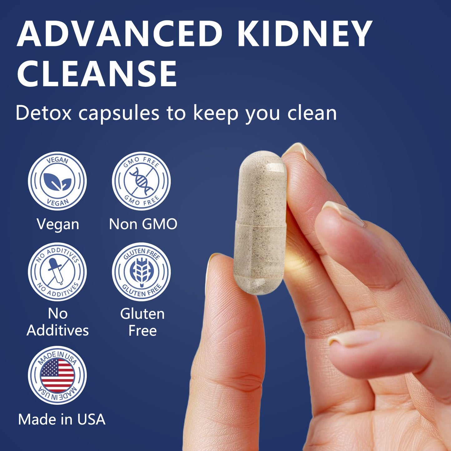 Kidney Cleanse Detox & Repair Capsules 120 Counts, 23 IN 1 Kidney Support Supplement Extra Strength with Chanca Piedra, Cranberry Supports Liver & Kidney Function Stone Breaker Dissolve Bladder Health