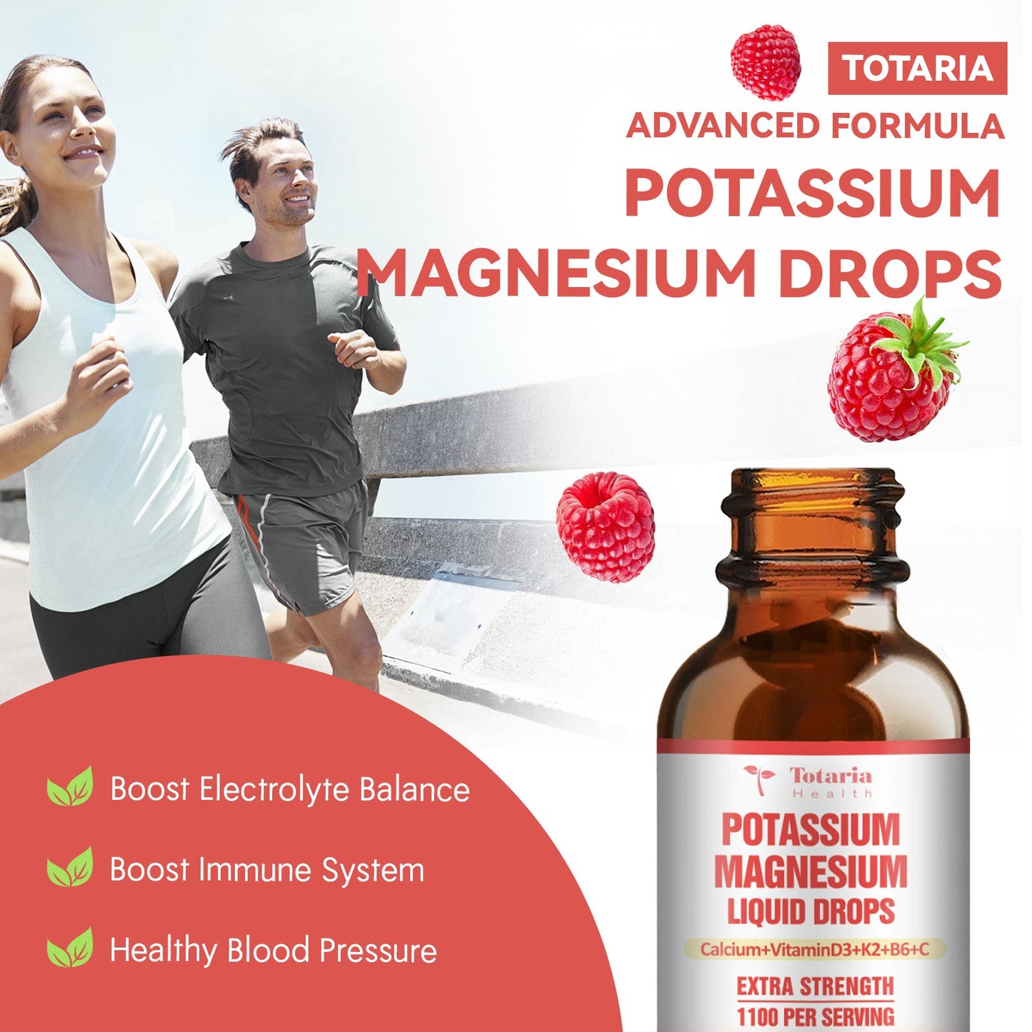 Potassium Magnesium Liquid Drops Supplement Potassium 200mg & 600mg Triple Complex Magnesium Glycinate Citrate Oil High Absorption Potasio Support Bone, Muscle, Heart Health, Cramps, Metabolism