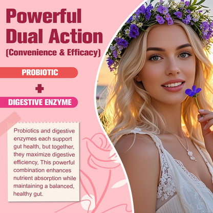 Probiotics for Women, 120 Billion Women Probiotic, Digestive Enzymes & Prebiotics, with Akkermansia, Cranberry, D-Mannose, for Gut, Vaginal, Urinary, Immune, PH Balance, 120 Vegan