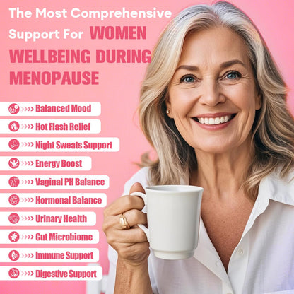 40-in-1 Menopause Supplements for Women, Multibenefit & Complete Black Cohosh for Hot Flashes, Night Sweats & Hormone Balance, w/ Probiotics, DIM, Vitex, Dong Quai, Red Clover and More, 120 Vegan Caps